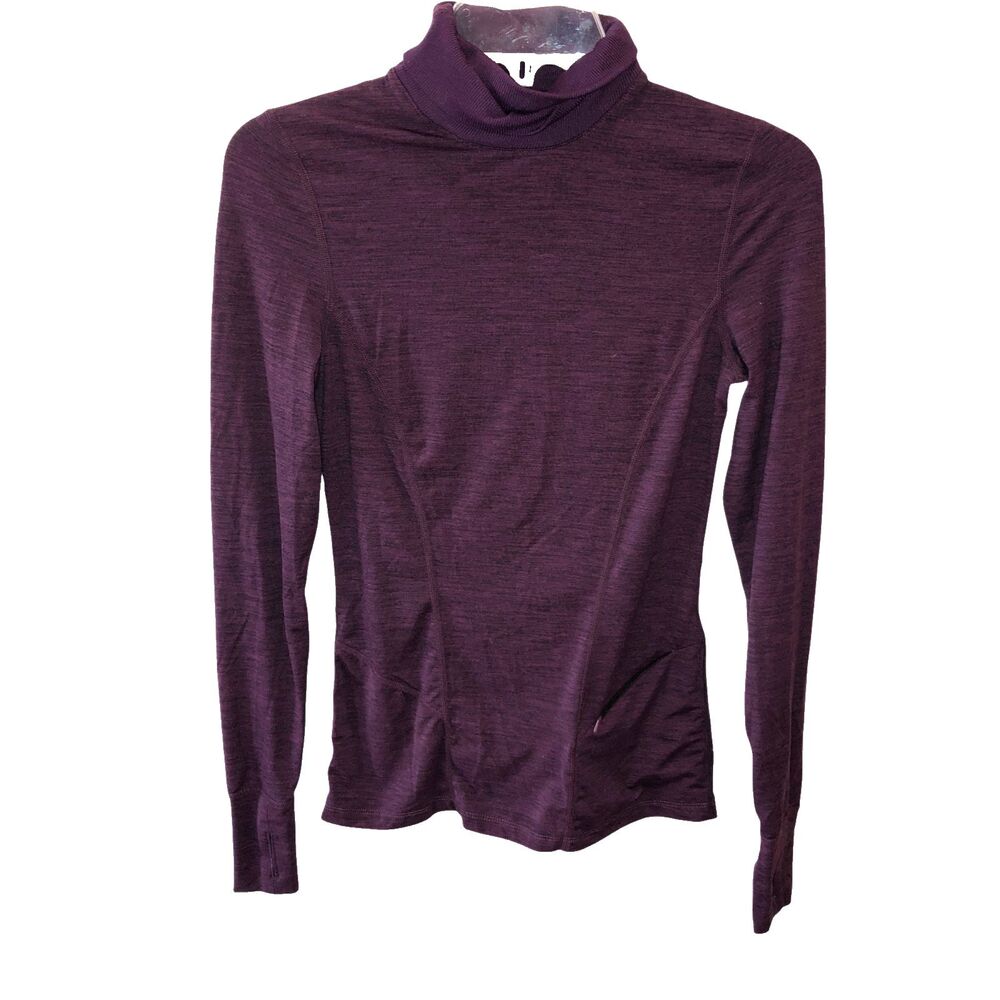 Terramar Womens XS Purple Performance Series 2.0 Turtleneck Base Layer Top Shirt